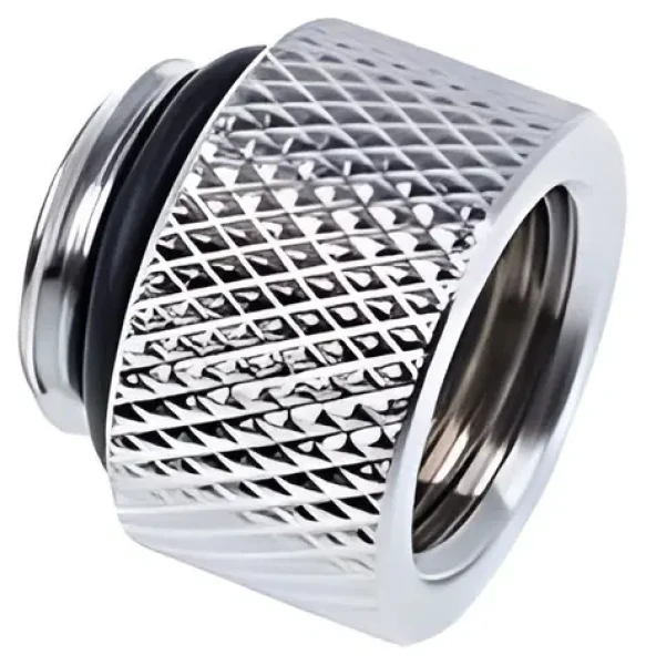 Alphacool Eiszapfen 10mm G1/4 AG-IG chromová / Adaptér / Vodní chlazení / Mosaz / Rovný (17255)