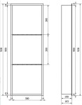 MEXEN - X-Wall-R X-Wall-R modul pro vestavbu do stěny s policí 90x30, nerez 1910903010S