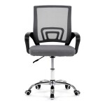 Dětská židle, výškově nastavitelná, šedá síťovina, KA-L103 GREY