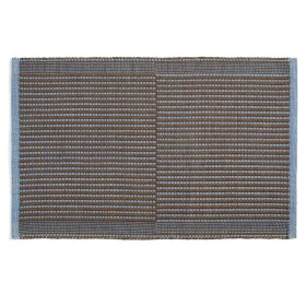 HAY Rohožka Tapis Chestnut and Blue 60 × 95 cm, hnědá barva, textil