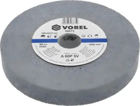 Vorel Brusný kotouč 200x32x32 mm jemný / Brusný kotouč / Zrnitost jemná / Max. 3850 ot./min (TO-08875)