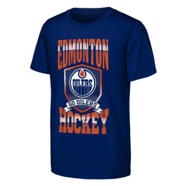 Outerstuff Dětské tričko Edmonton Oilers NHL Big Shield Ss Tee Velikost: Dětské XL (13 - 15 let)