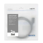 LogiLink DisplayPort 1.4 černá / Kabel DisplayPort / 2 m / 8K/60 Hz (CV0120)