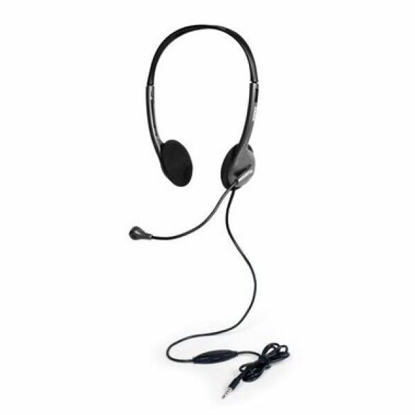 PORT CONNECT 901603 Stereo headset s mikrofonem / 3.5mm jack / kabel 1.2 m / černá (901603-PC)