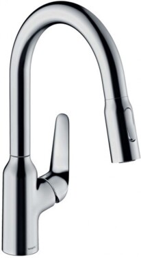 HANSGROHE - Focus M42 Dřezová baterie M4216-H180 s výsuvnou sprškou, sBOX, chrom 71821000