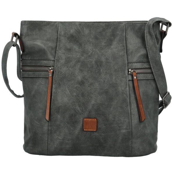 Trendy dámská koženková crossbody kabelka Nanya, šedá