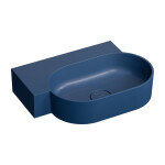 OMNIRES - OVO M+ umyvadlo na desku/závěsné - levé, 55 x 38 cm, midnight blue mat; OVO555UWLMB