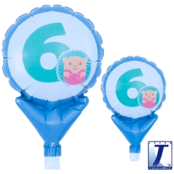 Balónek číslo 6 zvířátko 10 cm x 15 cm Balónek číslo 6 zvířátko 10 cm x 15 cm