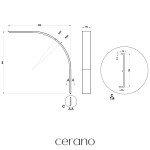 CERANO - Krycí čelní upravitelný panel sprchové vaničky - čtvrtkruh - akrylát - bílá - 90x90 CER-679513