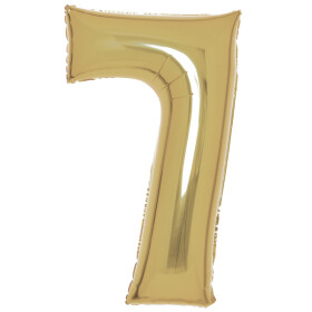 Balónek fóliový narozeniny číslo 7 zlatý 86 cm Balónek fóliový narozeniny číslo 7 zlatý 86 cm