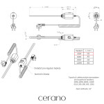 CERANO - Elektrická topná tyč s termostatem - 300W - černá lesklá LIV-187