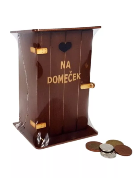 Ptakoviny.cz Pokladnička kadibudka dřevěná - Na Domeček