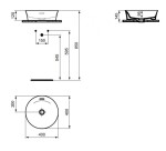 IDEAL STANDARD - Ipalyss Umyvadlová mísa, průměr 40 cm, bez přepadu, matná černá E1398V3