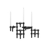 Stoff Nagel Designový svícen STOFF Nagel Black – set 3 ks, černá barva, kov