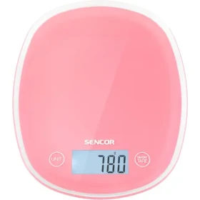SENCOR SKS 34RD červeno-růžová / digitální kuchyňská váha / max. 5 kg / funkce TARE / dotyk. tlačítka (8590669156658)
