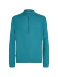 ICEBREAKER Mens 260 Waffle Knit Wander LS Half Zip, Topaz (vzorek) velikost: M