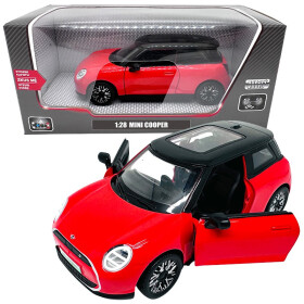 Kovový model - 1:28 Mini Cooper červené - Sparkys