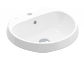 VILLEROY & BOCH - Architectura Umyvadlo zápustné, 45x45 cm, s přepadem, otvor pro baterii, CeramicPlus, alpská bílá 5A6545R1