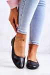 Černé klasické kožené baleríny Stacee 38