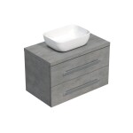 Koupelnová skříňka s krycí deskou SAT Cube Way 80x53x46 cm beton mat CUBE46803BE45 CUBE46803BE45