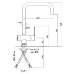 PAFFONI - West Dřezová baterie, chrom WS980CR