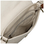 Trendy dámská koženková crossbody kabelka Ada, béžová