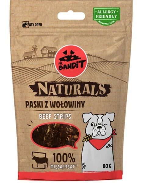 Hovězí stripsy Naturals 80g Mr. Bandit