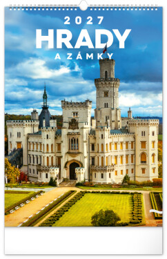 Nástěnný kalendář 2027 Notique Hrady a zámky, 33 × 46 cm