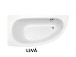 HOPA - Asymetrická vana MILENA - Nožičky k vaně - Bez nožiček, Rozměr vany - 150 × 70 cm, Způsob provedení - Levé VANMIL150L