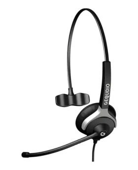 GEQUDIO Headset 1-Ohr černá / Headset / Mono / USB / Redukce hluku (WA9007)