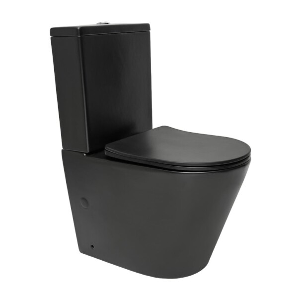 WC kombi komplet SAT Infinitio černá matná mat vario odpad SATINF031VPSNBKM SATINF031VPSNBKM