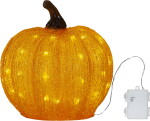 STAR TRADING Venkovní LED osvětlení Harvy Pumpkin 20 cm, oranžová barva, plast