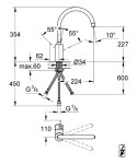 GROHE - Eurosmart Cosmopolitan Dřezová baterie, chrom 31180000