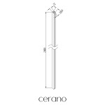 CERANO - Stěnový zápustný profil pro sprchové zástěny Walk-in - 10 mm - černá matná - 200 CER-544093