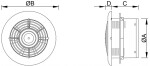 MEXEN - WXR 150 koupelnový ventilátor se senzorem vlhkosti, timer, bílá W9605-150-00