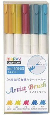 Marvy Artist Brush 1100 sada 5 ks DULL