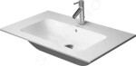 DURAVIT - ME by Starck Umyvadlo nábytkové 830x490 mm, s přepadem, s otvorem pro baterii, bílá 2336830000