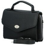 Stylová dámská koženková mini crossbody kabelka Milax, černá
