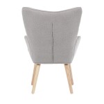 Křeslo ušák, šedá, látka bouclé, AK-309 GREY2