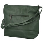 Stylová dámská koženková crossbody kabelka Olbba, tmavě zelená