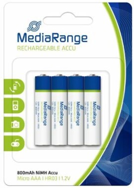 MediaRange Premium nabíjecí baterie Micro AAA / HR03 / 1.2V / 4ks (MRBAT120)