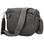 Stylová dámská koženková kabelko-ledvinka Ergitta Newa, tmavě šedá