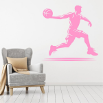 Samolepka Basketbal Barva: fialová, Velikost: 60 x 59 cm