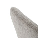 Židle jídelní, krémová látka, 360° otočný mechanismus, černý matný lak, kovové nohy