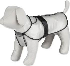 TRIXIE Pláštěnka Tarbes S 34 cm průsvitná / PVC / Pro malé psy / Reflexní tlapka (G14-3001)