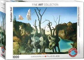 EUROGRAPHICS Puzzle Labutě odrážející slony