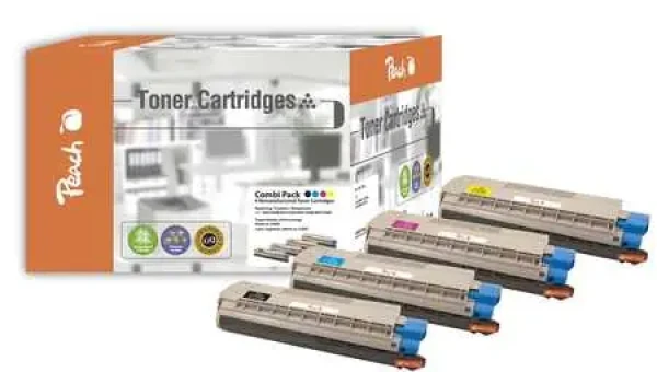 Peach Remanufactured alternativní toner OKI pro C610 / 8.000/3x6000str / MultiPack (111133)