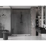 MEXEN/S - Velar Duo posuvné sprchové dveře 180, transparent, černá 871-180-000-02-70