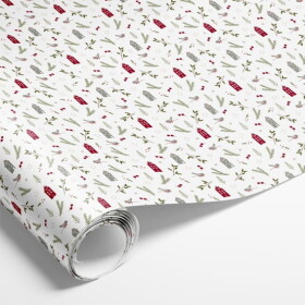 Det Gamle Apotek Vánoční balicí papír Winter city White – 5 m, bílá barva, papír