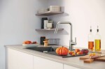 GROHE - QuickFix Start Elektronická dřezová baterie s výsuvnou sprškou, bateriové napájení, supersteel 101243DC00